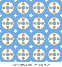 argentina flag circle pattern. sun background. vector illustration