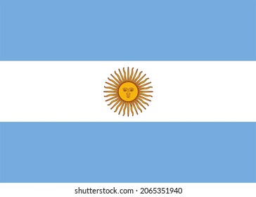 Argentina flag with correct proportion