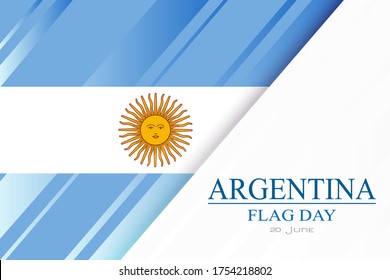 Argentina Flag Day Greeting Card Poster Stock Vector (Royalty Free ...