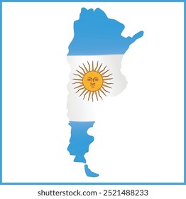 Argentina Flag Design and Argentina Map