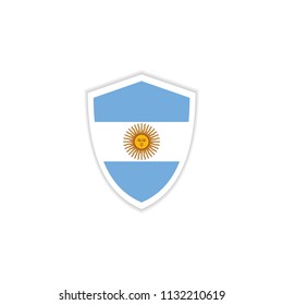 Argentina Flag Emblem Vector Template Design Illustration