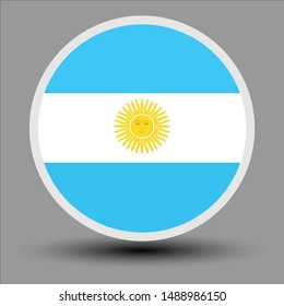 Argentina flag in the form of a circle, can be used for independence or other events