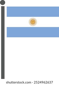 argentina flag with holder eps 10
