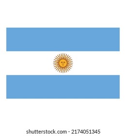 Argentina flag icon cartoon vector. Latin america. Culture landmark