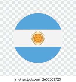 "Ícone da bandeira da Argentina em design de botão brilhante"