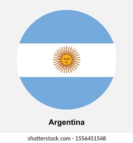 Icono de bandera argentina ilustración vectorial aislada