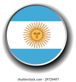 argentina flag icon - vector button