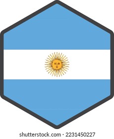 Argentina-Flaggensymbol, Vektordesign