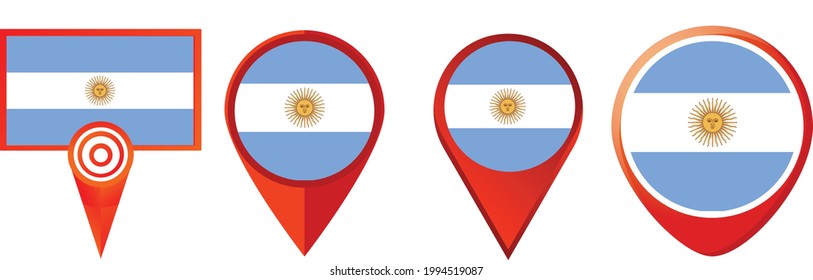 Argentina flag icon . web icon set . icons collection. Simple vector illustration.