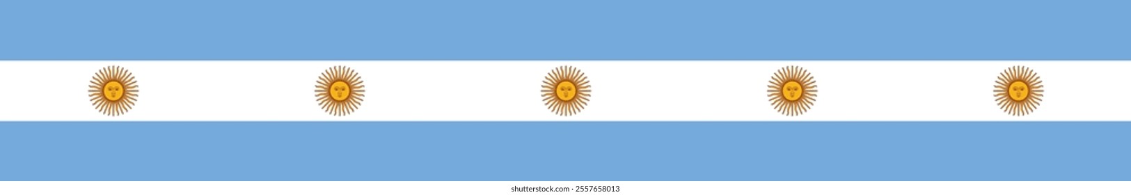 Argentina flag long banner digital vector illustration