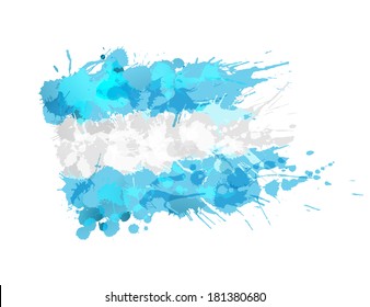 Argentina  flag made of colorful splashes