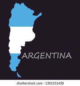 Argentina Flag Map