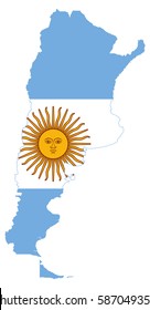 Argentina Flag Map