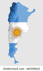 Argentina flag map