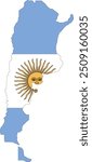 Argentina Flag in Map, Argentina Map with Flag, Country Map, Argentina Map with Flag, Nation Flag Argentina