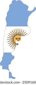 Argentina Flag in Map, Argentina Map with Flag, Country Map, Argentina Map with Flag, Nation Flag Argentina