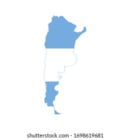 argentina flag map design vector illustration