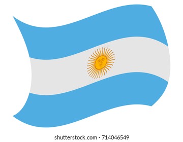argentina flag moved by the wind