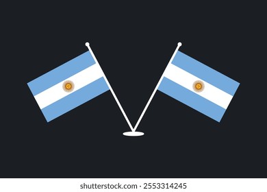 Bandeira da Argentina, Bandeira da Argentina, Ilustração do símbolo nacional de país da bandeira da Argentina Vetor, Retângulo Ilustração da bandeira da Argentina, Ilustração do vetor plano
