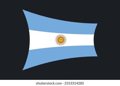 Bandeira da Argentina, Bandeira da Argentina, Ilustração do símbolo nacional de país da bandeira da Argentina Vetor, Retângulo Ilustração da bandeira da Argentina, Ilustração do vetor plano
