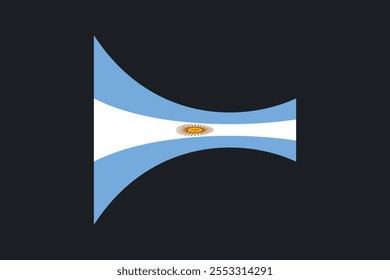 Bandeira da Argentina, Bandeira da Argentina, Ilustração do símbolo nacional de país da bandeira da Argentina Vetor, Retângulo Ilustração da bandeira da Argentina, Ilustração do vetor plano
