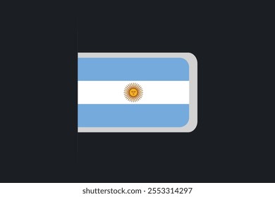 Bandeira da Argentina, Bandeira da Argentina, Ilustração do símbolo nacional de país da bandeira da Argentina Vetor, Retângulo Ilustração da bandeira da Argentina, Ilustração do vetor plano
