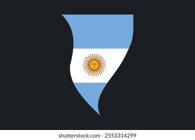 Bandeira da Argentina, Bandeira da Argentina, Ilustração do símbolo nacional de país da bandeira da Argentina Vetor, Retângulo Ilustração da bandeira da Argentina, Ilustração do vetor plano
