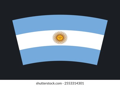 Bandeira da Argentina, Bandeira da Argentina, Ilustração do símbolo nacional de país da bandeira da Argentina Vetor, Retângulo Ilustração da bandeira da Argentina, Ilustração do vetor plano
