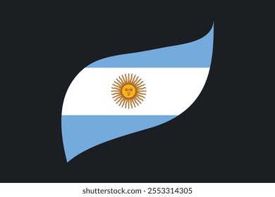 Bandeira da Argentina, Bandeira da Argentina, Ilustração do símbolo nacional de país da bandeira da Argentina Vetor, Retângulo Ilustração da bandeira da Argentina, Ilustração do vetor plano
