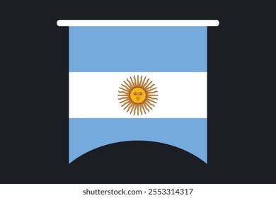 Bandeira da Argentina, Bandeira da Argentina, Ilustração do símbolo nacional de país da bandeira da Argentina Vetor, Retângulo Ilustração da bandeira da Argentina, Ilustração do vetor plano
