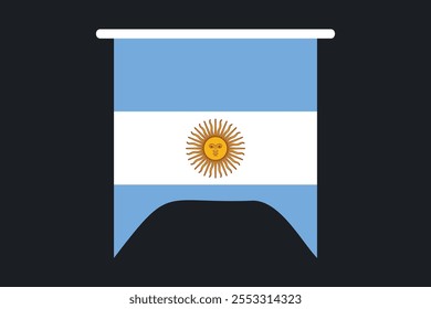 Bandeira da Argentina, Bandeira da Argentina, Ilustração do símbolo nacional de país da bandeira da Argentina Vetor, Retângulo Ilustração da bandeira da Argentina, Ilustração do vetor plano
