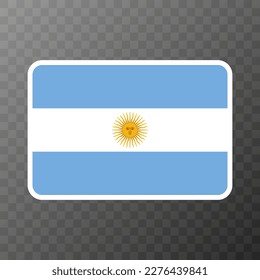 Argentina flag, official colors and proportion. Vector illustration.