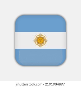 Argentina flag, official colors. Vector illustration.
