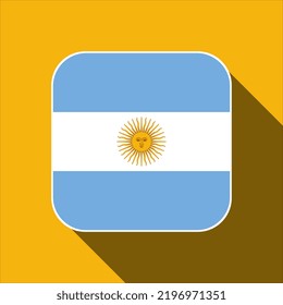 Argentina flag, official colors. Vector illustration.