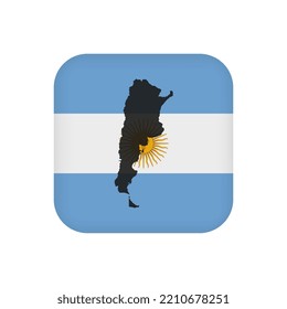 Argentinische Flagge, offizielle Farben. Vektorgrafik.