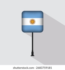 Argentinische Flagge Pole Vektorgrafik