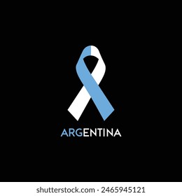 Argentina flag ribbon design vector