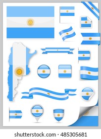 Argentina Flag Set - Vector Collection