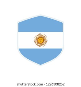 Argentina flag. Argentina shield flag.