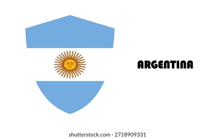 Bandera de Argentina en forma de escudo (insignia)