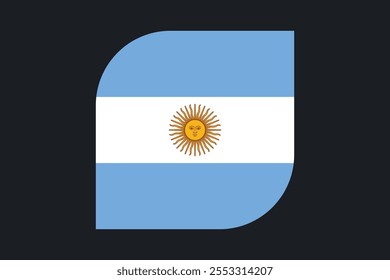 Sinal da bandeira da Argentina, gráfico vetorial da bandeira da Argentina, bandeira do país da Argentina é um símbolo de liberdade, bandeira nacional da Argentina, ilustração vetorial
