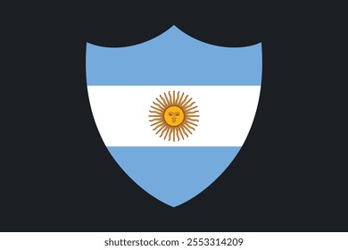 Sinal da bandeira da Argentina, gráfico vetorial da bandeira da Argentina, bandeira do país da Argentina é um símbolo de liberdade, bandeira nacional da Argentina, ilustração vetorial
