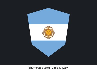 Sinal da bandeira da Argentina, gráfico vetorial da bandeira da Argentina, bandeira do país da Argentina é um símbolo de liberdade, bandeira nacional da Argentina, ilustração vetorial
