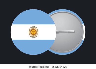 Sinal da bandeira da Argentina, gráfico vetorial da bandeira da Argentina, bandeira do país da Argentina é um símbolo de liberdade, bandeira nacional da Argentina, ilustração vetorial
