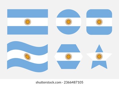 Argentina flag simple illustration for independence day or election