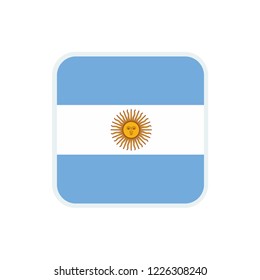 Argentina flag. Argentina square flag.