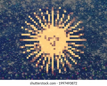 The Argentina flag symbol featuring the Sun of May 