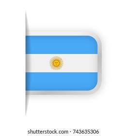 Argentina Flag Vector Bookmark Icon - Illustration