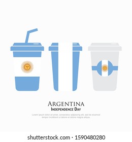 Argentina flag vector. can be used for Independence Day celebrations or other events