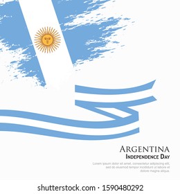 Argentina flag vector. can be used for Independence Day celebrations or other events